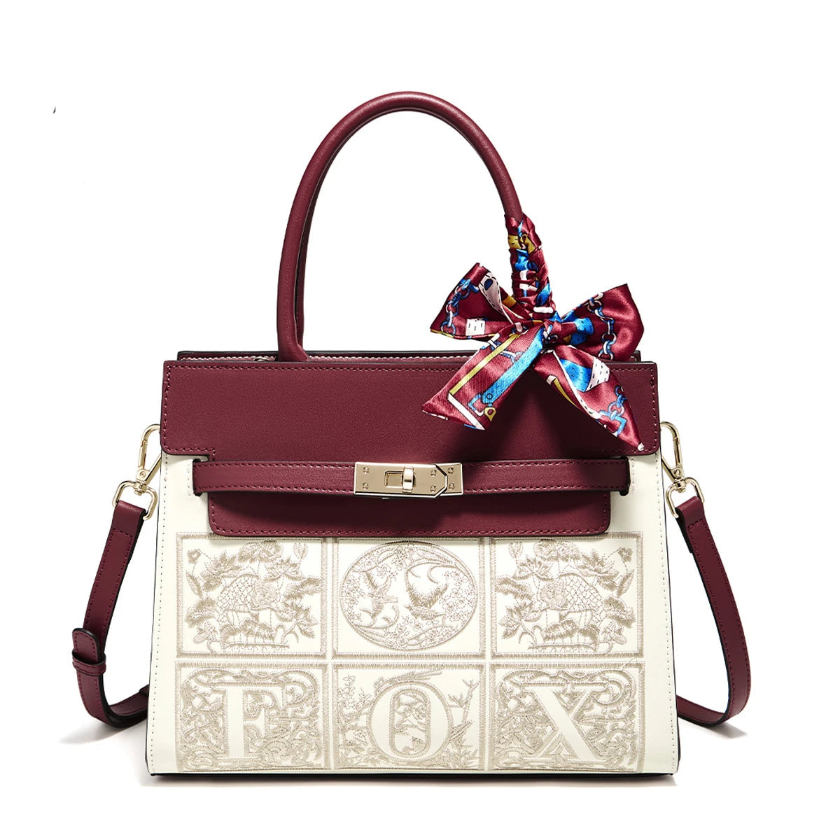 FOXER Women’s Embroidered Shoulder Bag