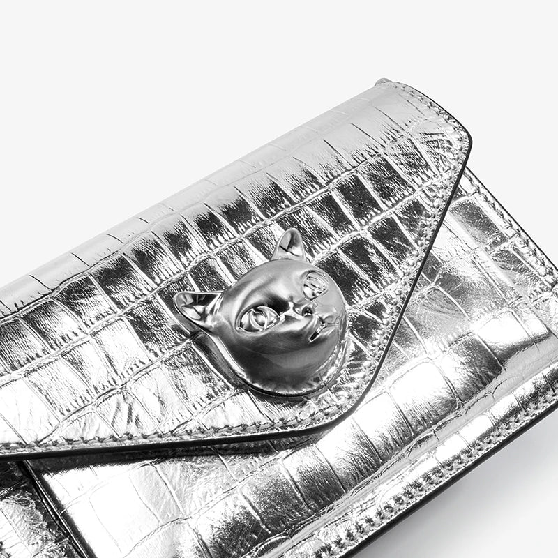 BAFELLI Mini Crocodile Leather Crossbody Bag