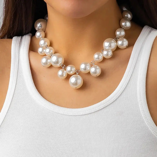 Pearl Beaded Choker Necklace