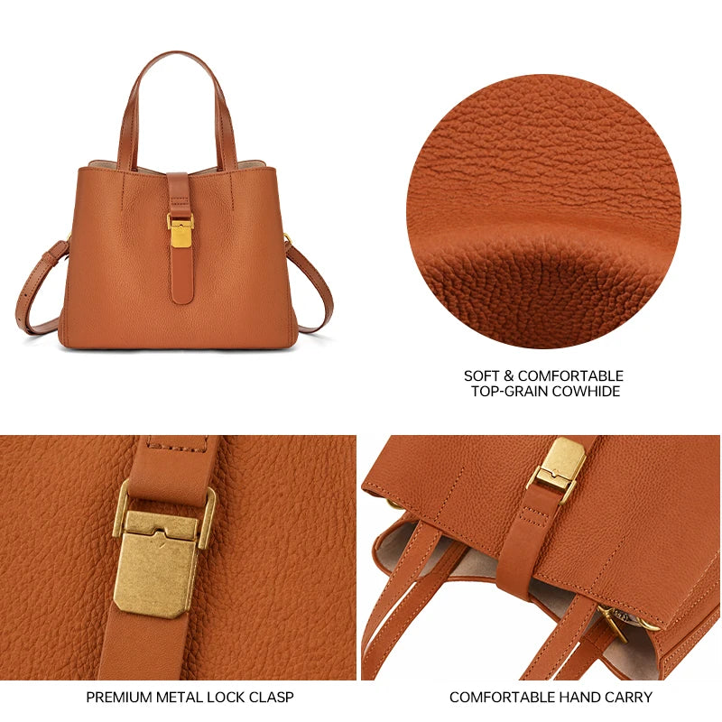 LA FESTIN Leather Top Handle Crossbody Bag