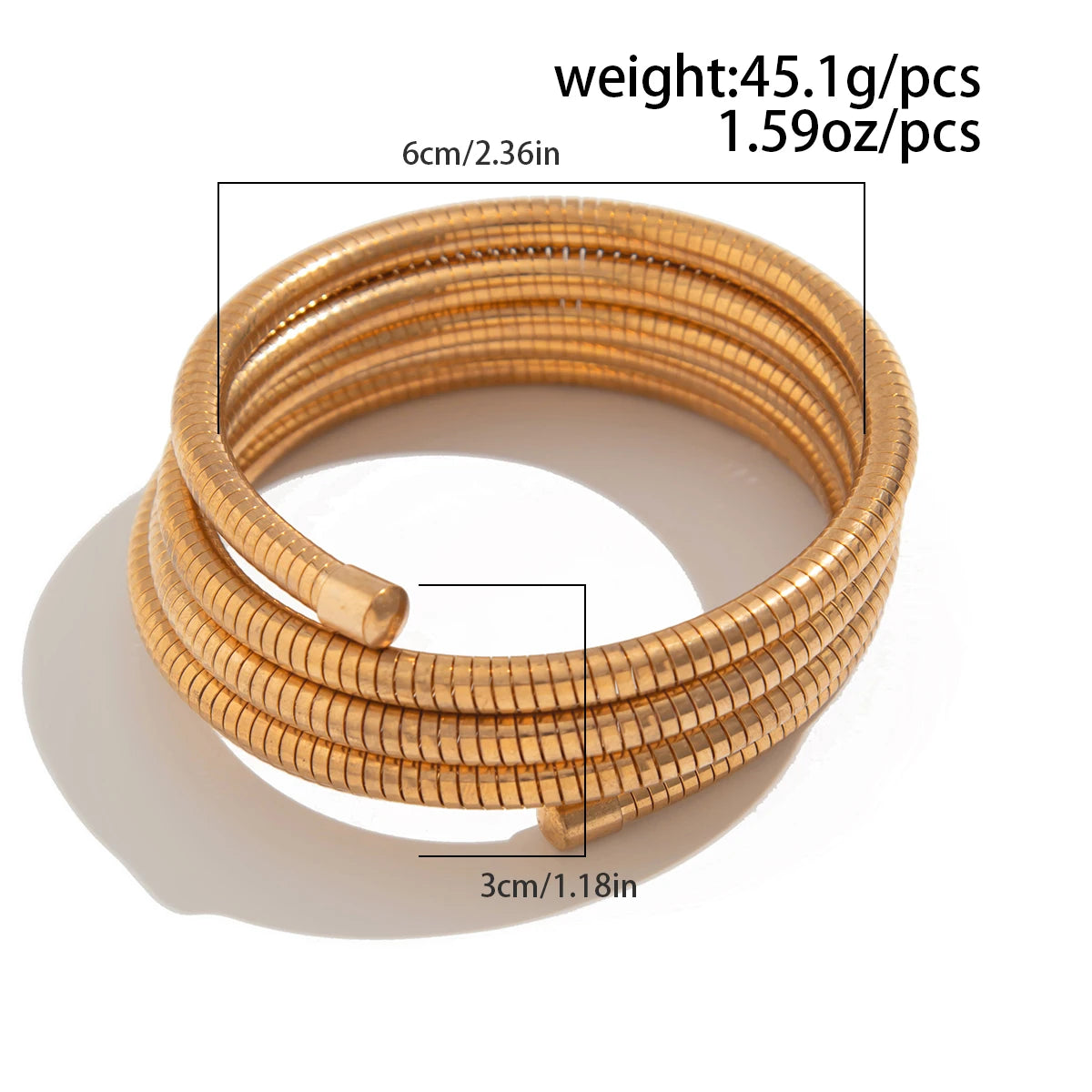 Punk Multilayer Snake Chain Open Spring Bangles Boho Large Imitation Pearl Cuff Bangles Bracelet