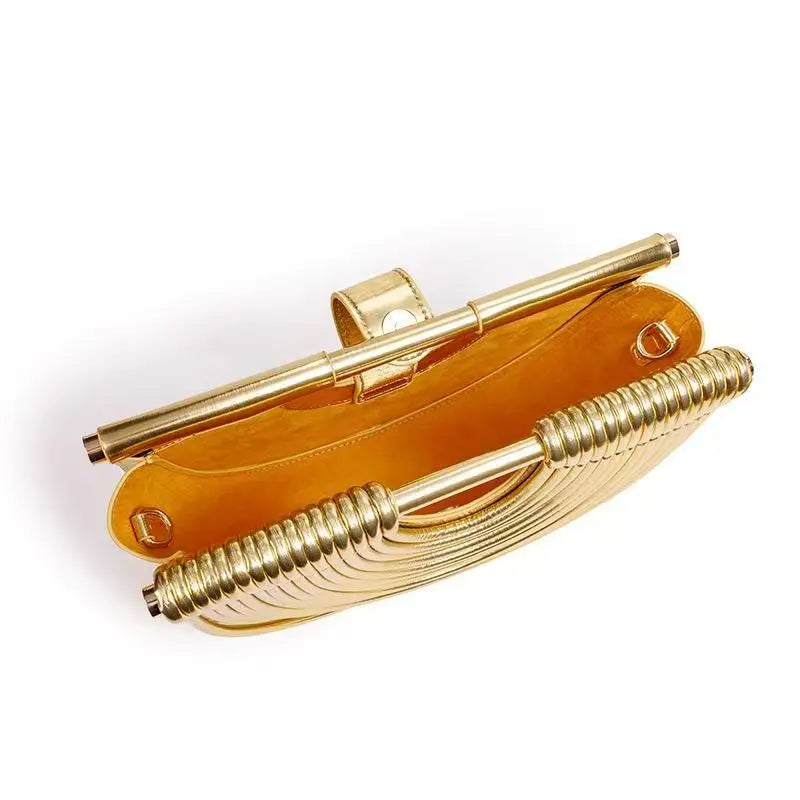 Gold Moon Handwoven Clutch Bag