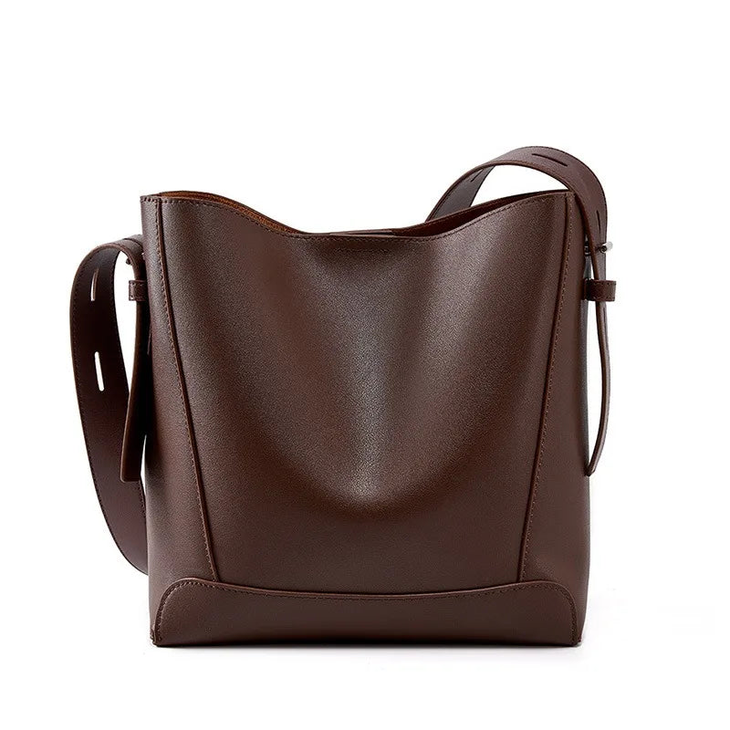 Zency Two-Layer Cow Leather Shopper Bag 2026