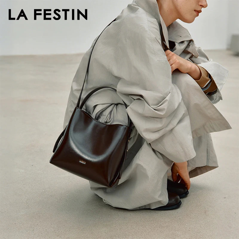 LA FESTIN Bucket Shoulder Tote Bag