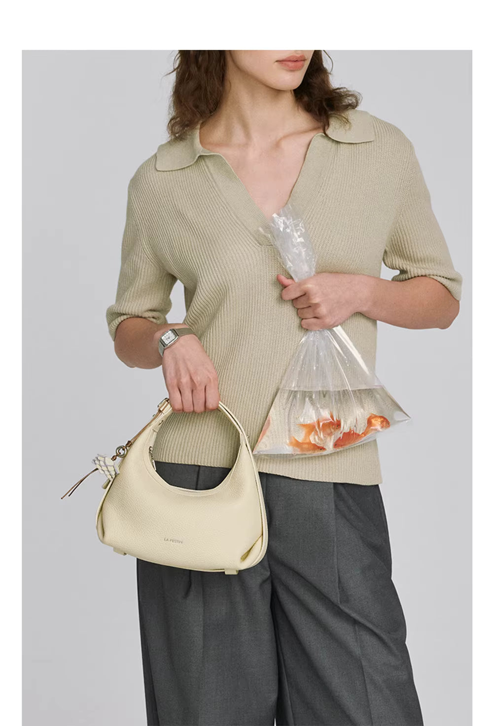 LA FESTIN Half Moon Crossbody Bag
