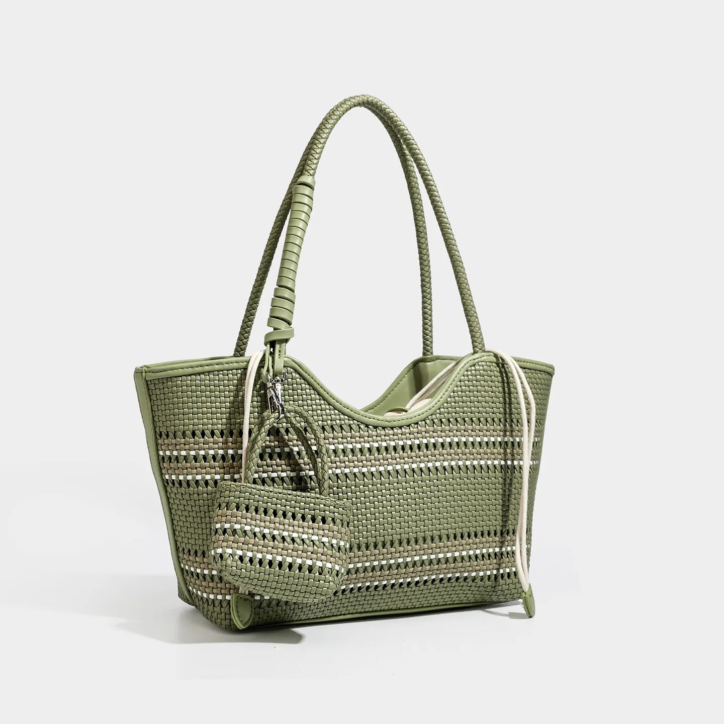 Braided Tote Shoulder Bag