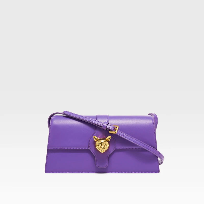 Retro Denim Leather Flap Bag