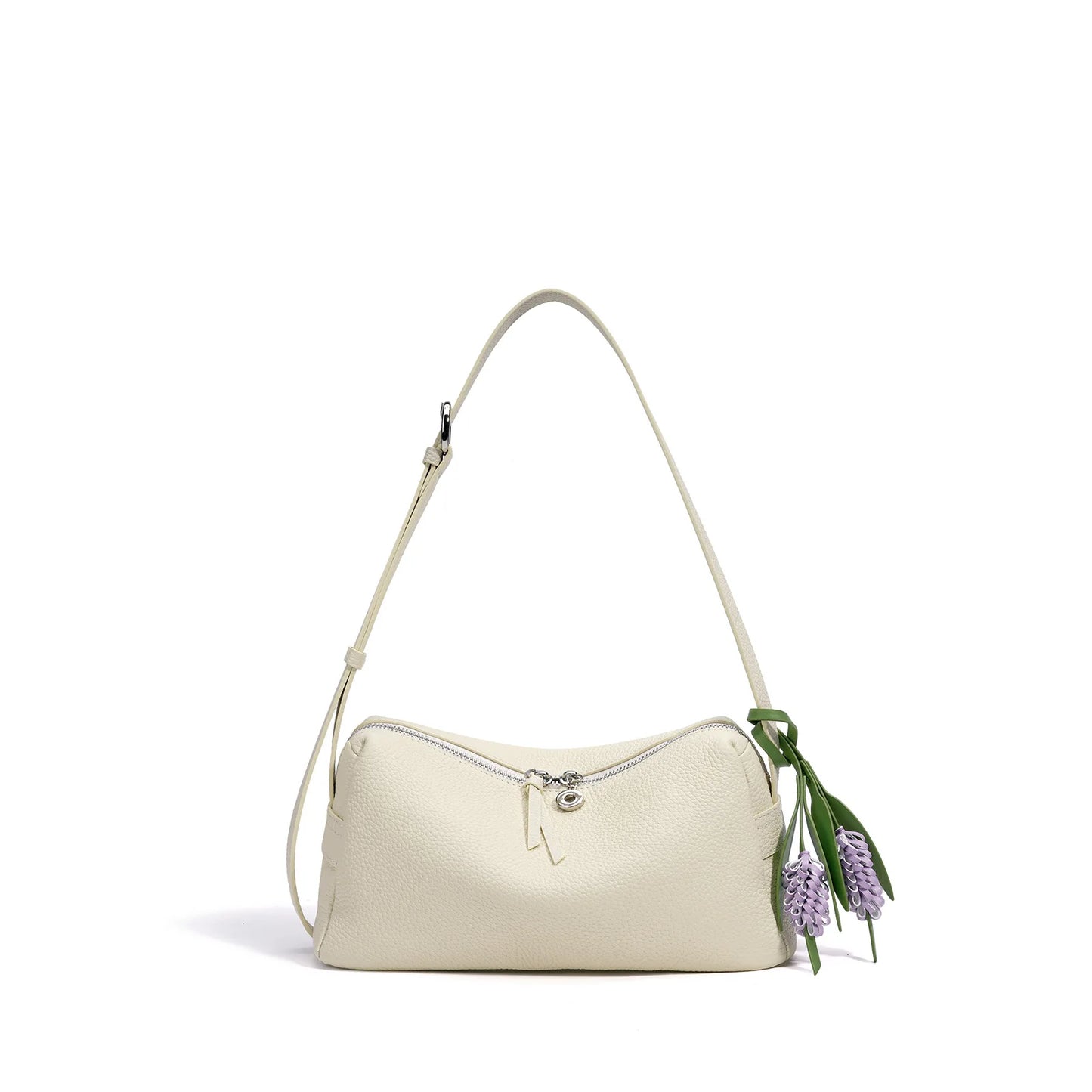 Floral Leather Shoulder Bag