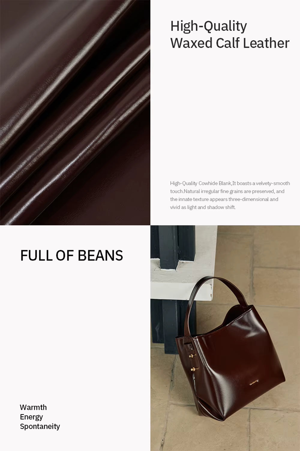 LA FESTIN Bucket Shoulder Tote Bag