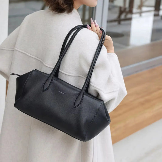 Genuine Leather Bowling Tote Bag