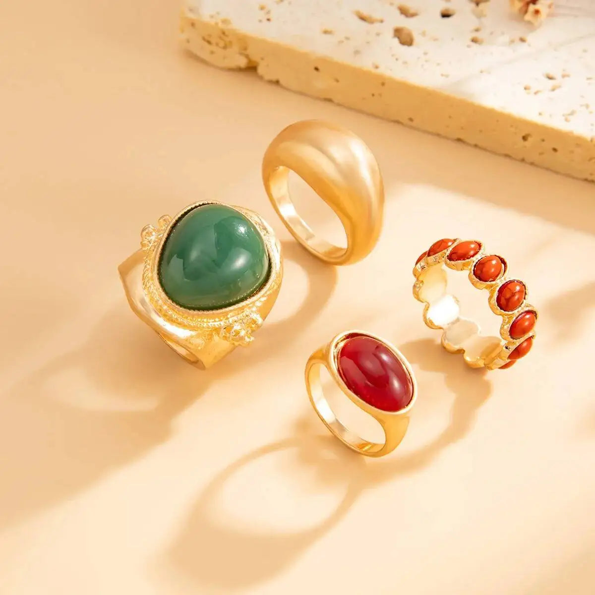 Colorful Acrylic Ring Set