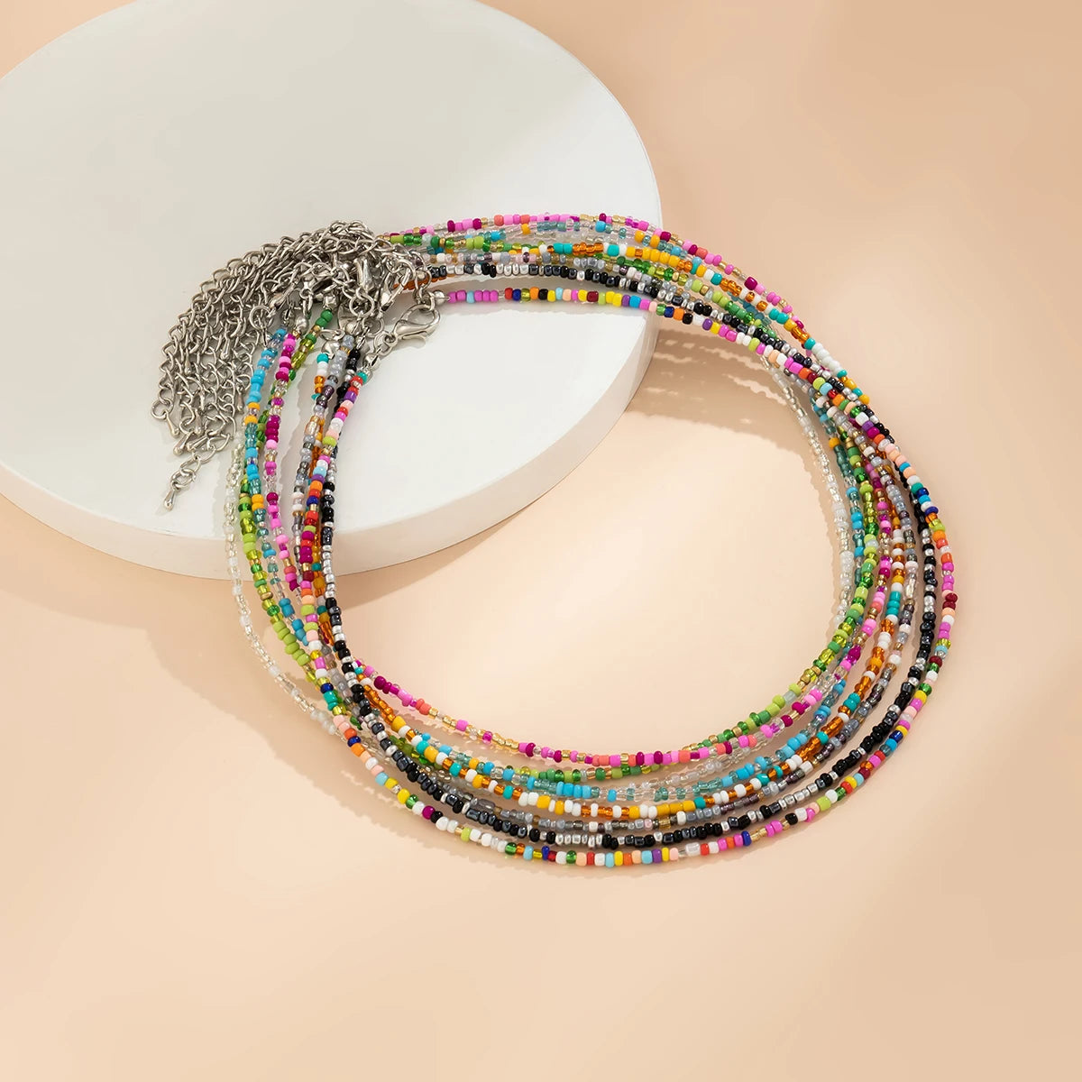 Boho Seed Bead Choker Necklace