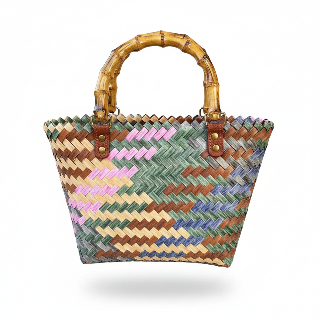 Retro Woven Dachshund Tote Beach Bag