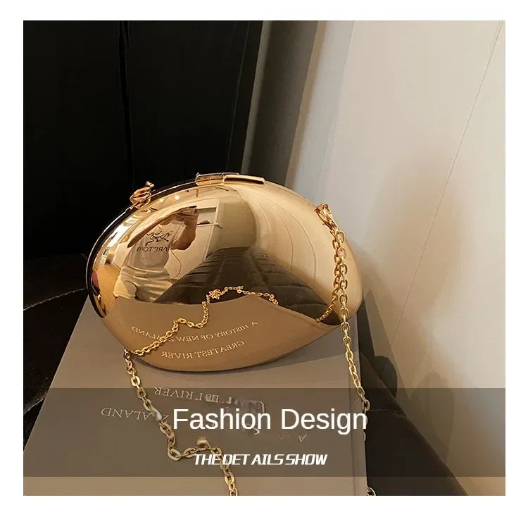Acrylic Shell Evening Clutch Bag