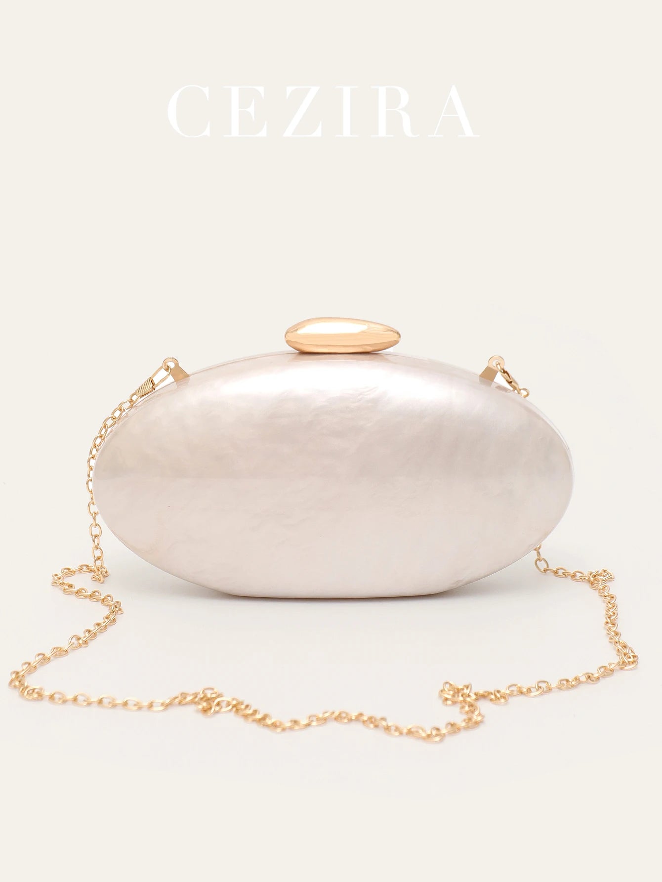Luxury Acrylic Oval Evening Clutch