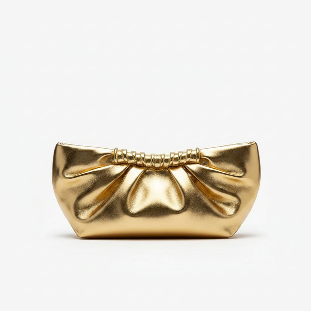 Luxury Gold & Black Cloud Clutch Bag