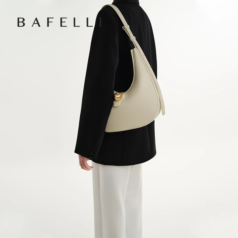 BAFELLI Cat Leather Hobo Shoulder Bag