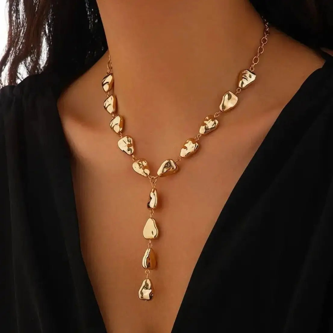 Y-Shaped Tassel Pendant Necklace