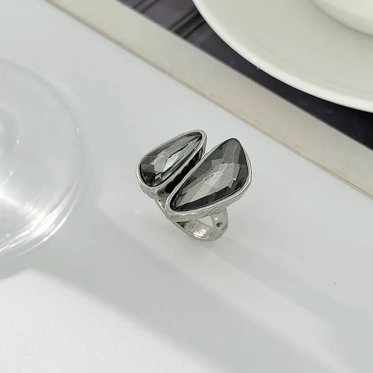 Twisted Rhinestone Ring