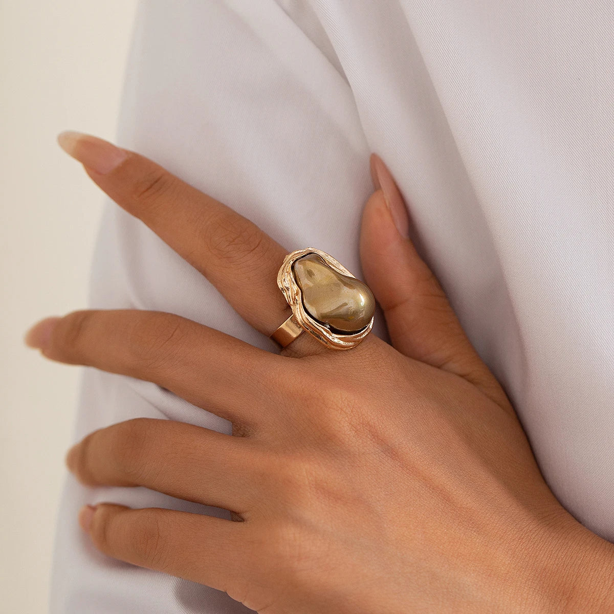 Baroque Pearl Ring