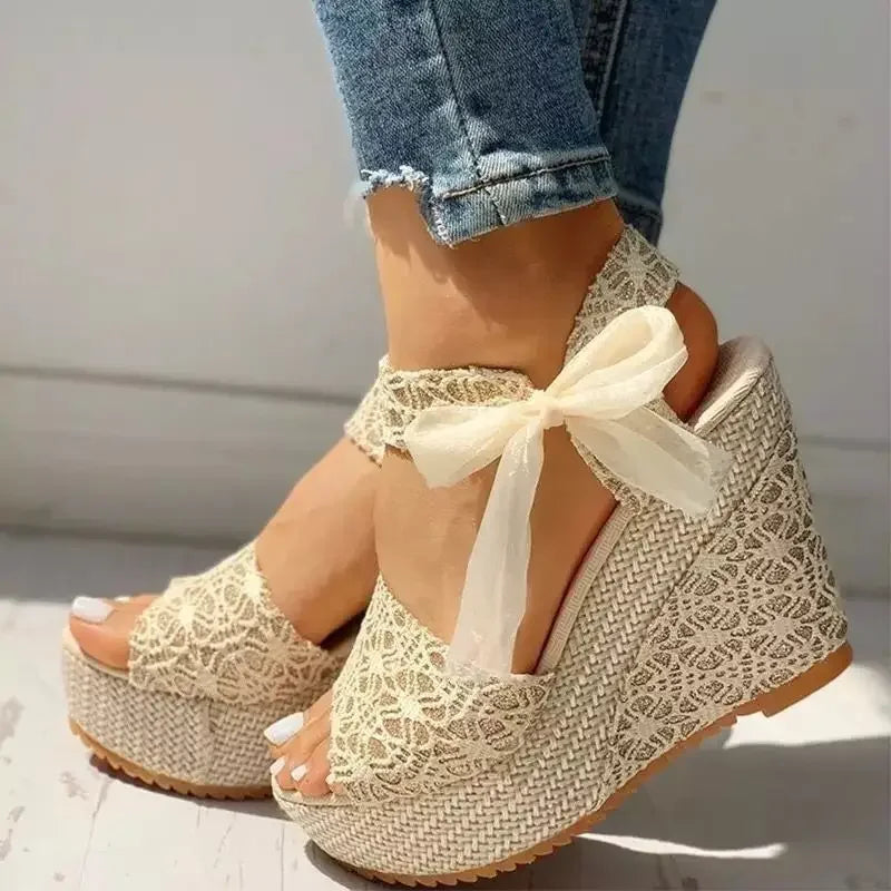 Summer New Fashion Slope Heel Fish Mouth Women's Sandals