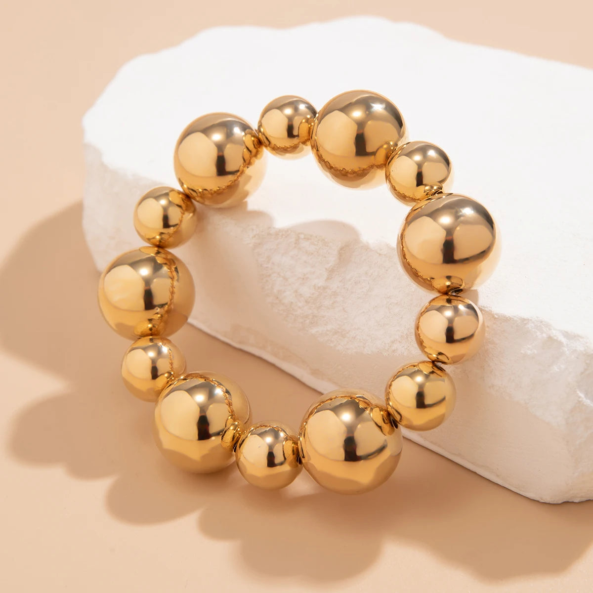 Korean Elegant Big CCB Ball Bead Chain Bracelet Punk