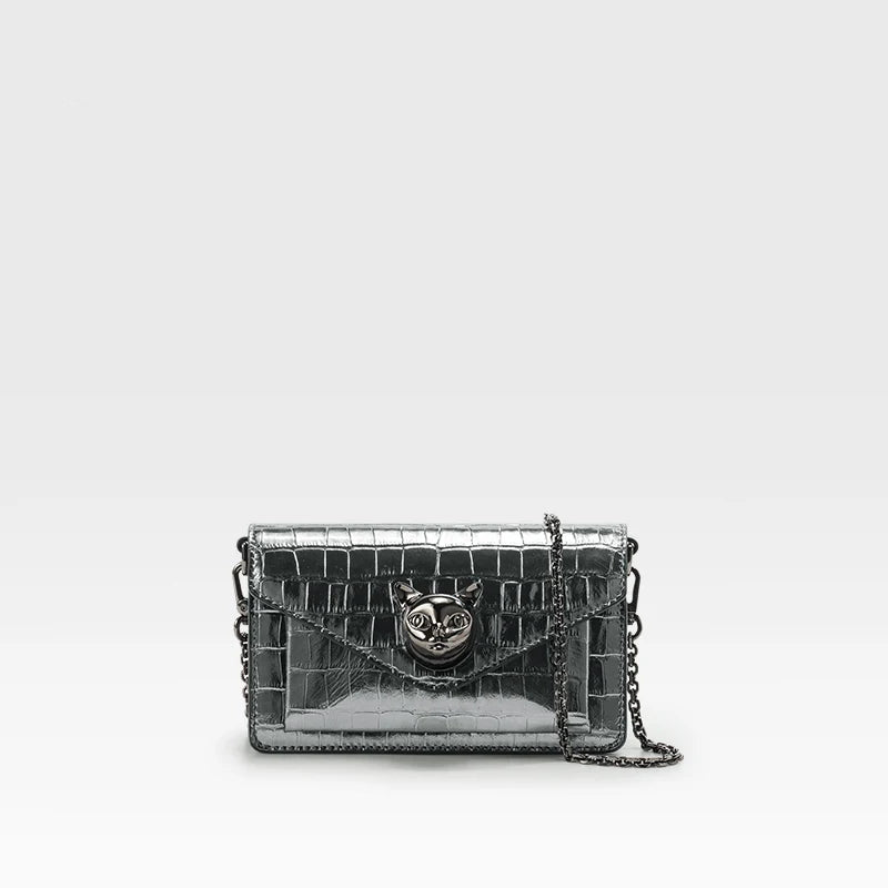 BAFELLI Mini Crocodile Leather Crossbody Bag