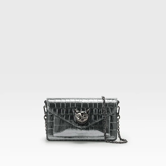 BAFELLI Mini Crocodile Leather Crossbody Bag
