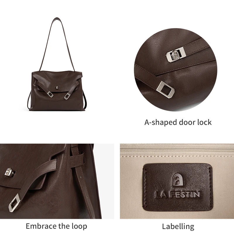 LA FESTIN Large Leather Tote Bag