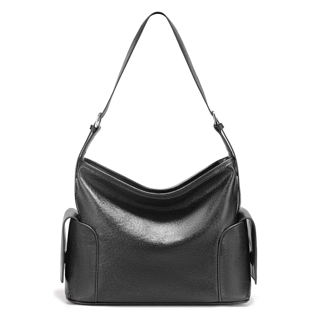 Zency Coffee Cow Leather Handbag