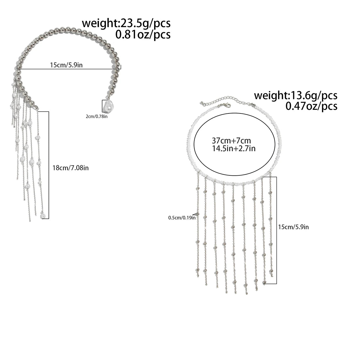 Pearl Tassel Choker Necklace