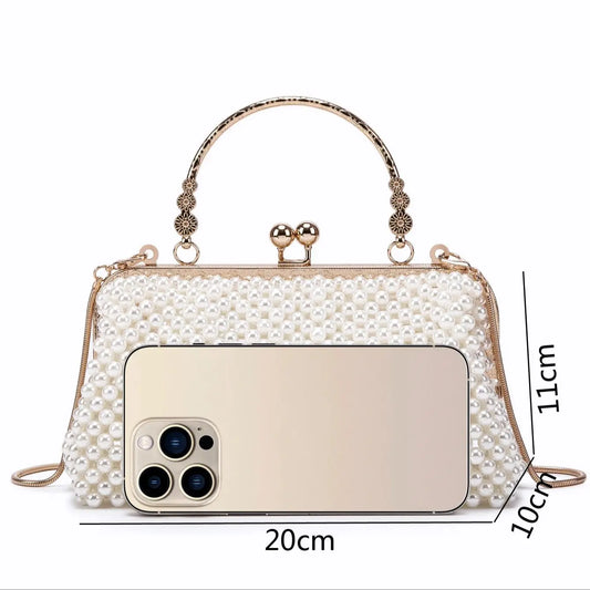 Purses and Handbag Luxury Designer Clutch Purse Handmade Pearl