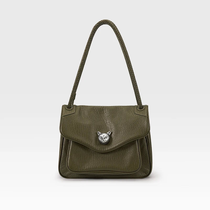 Soft Leather Chain Tote Bag