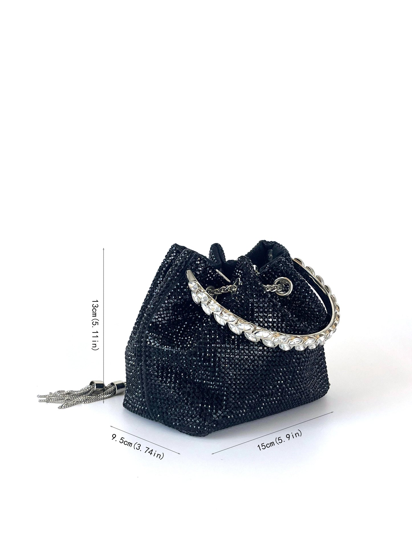 Luxury Rhinestone Evening Clutch Bag with Top Handle