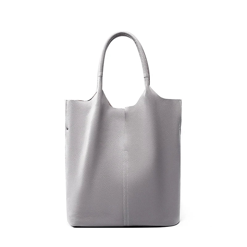 Zency Genuine Leather Large Tote Bag