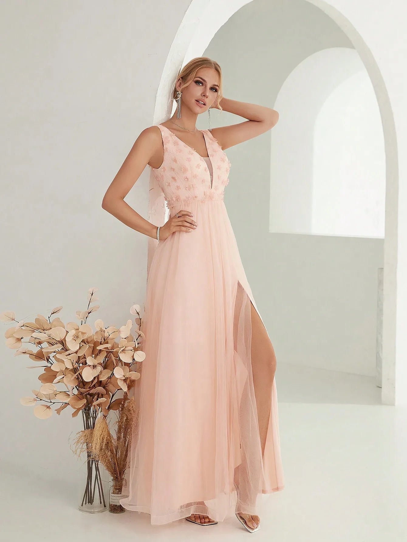 3D Sequin Embroidered Mermaid Dress
