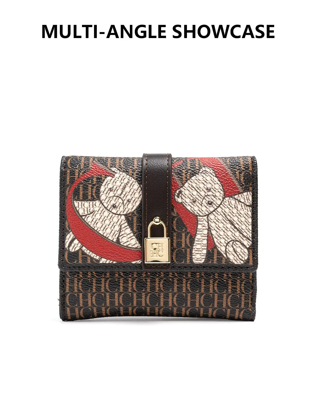 CH Fashion Versatile Letter Print Design Wallet Premium Feeling Wallet High Quality Standard Wallet Ladies Temperament Style