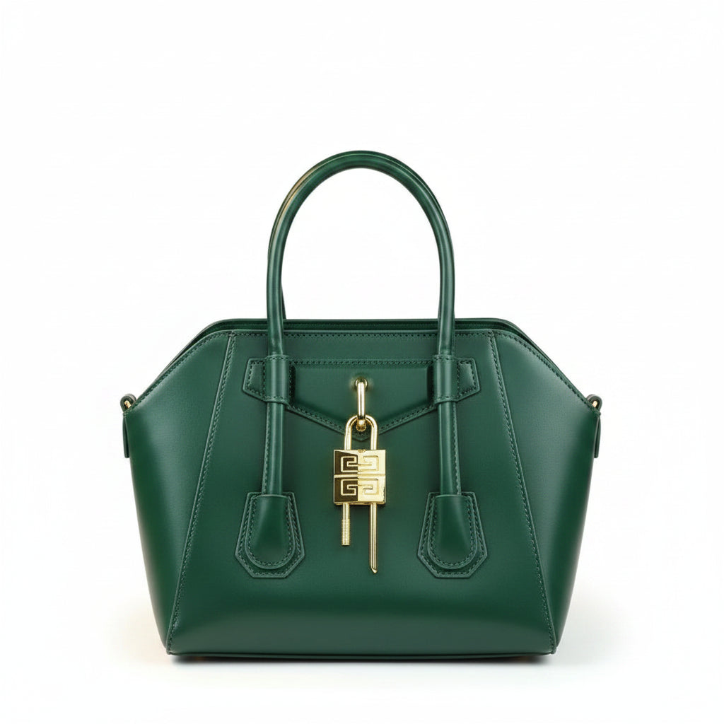 Classic Leather Crossbody Tote Bag
