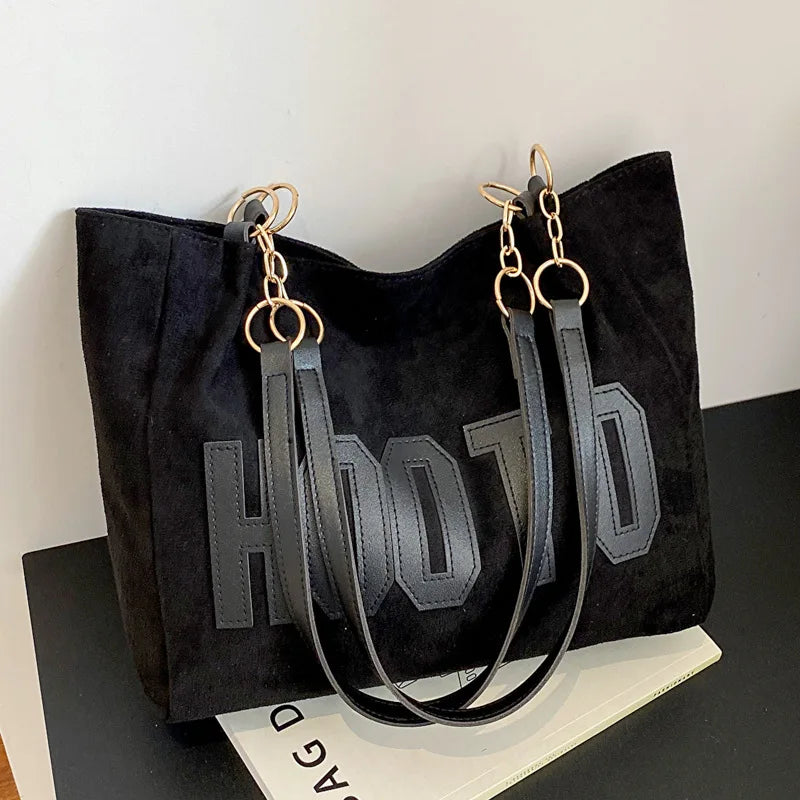 Solid Color Shoulder Bag