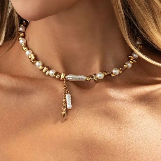Vintage Irregular Pearl Choker