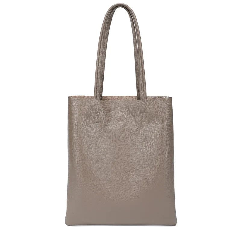 YANATARI Blue Cowhide Leather Bucket Bag