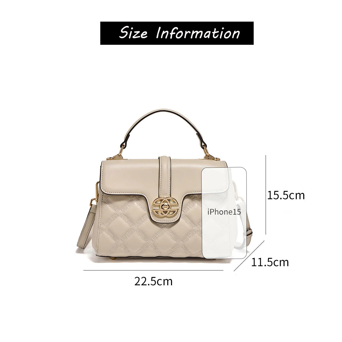 FOXER Quilted Genuine Leather Crossbody Bag