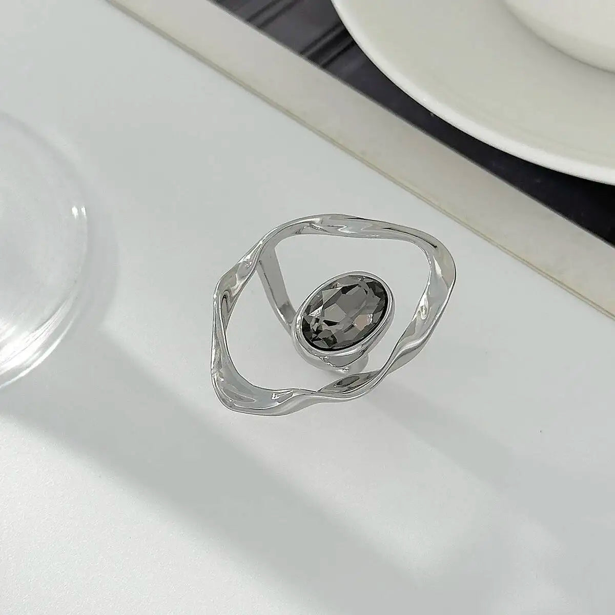 Twisted Rhinestone Ring