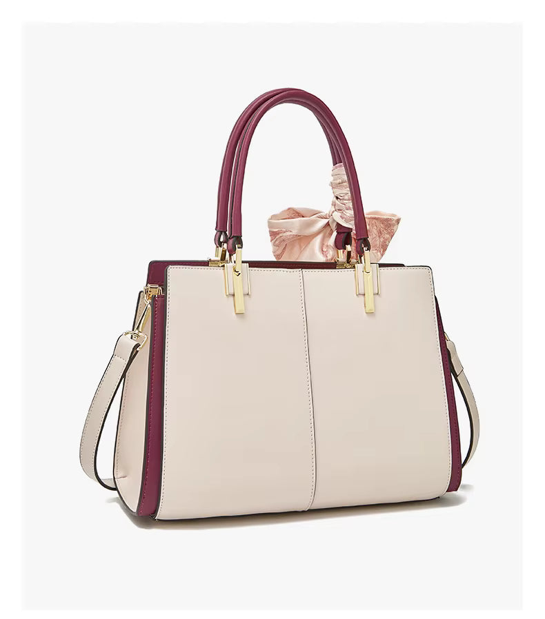 FOXER Embroidered Leather Tote Bag