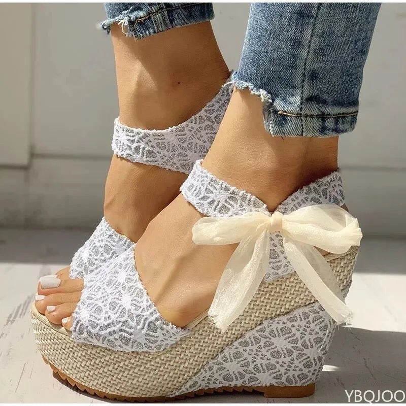 Summer New Fashion Slope Heel Fish Mouth Women's Sandals