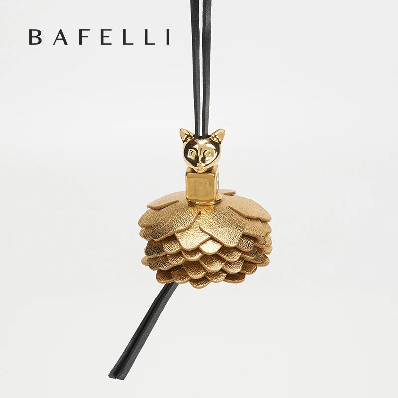 BAFELLI Cat-Shaped Leather Bag Charm