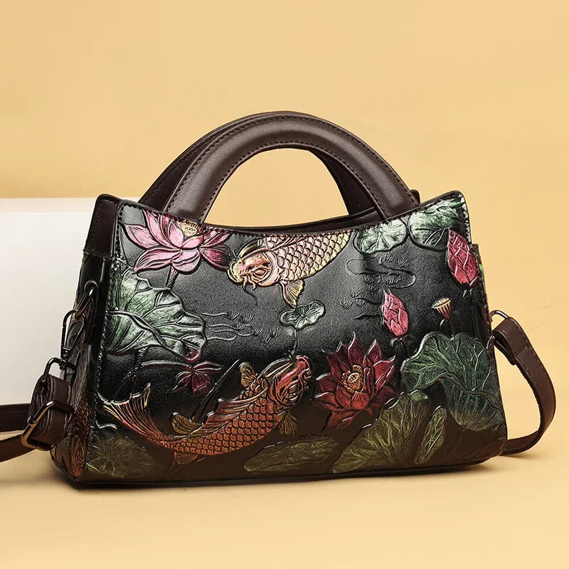 Retro Goldfish Crossbody Shoulder Bag for Women