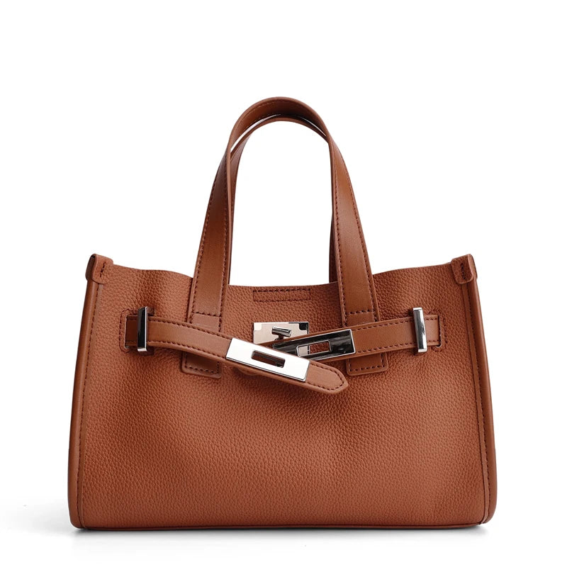 Retro Genuine Leather Tote Bag 2026
