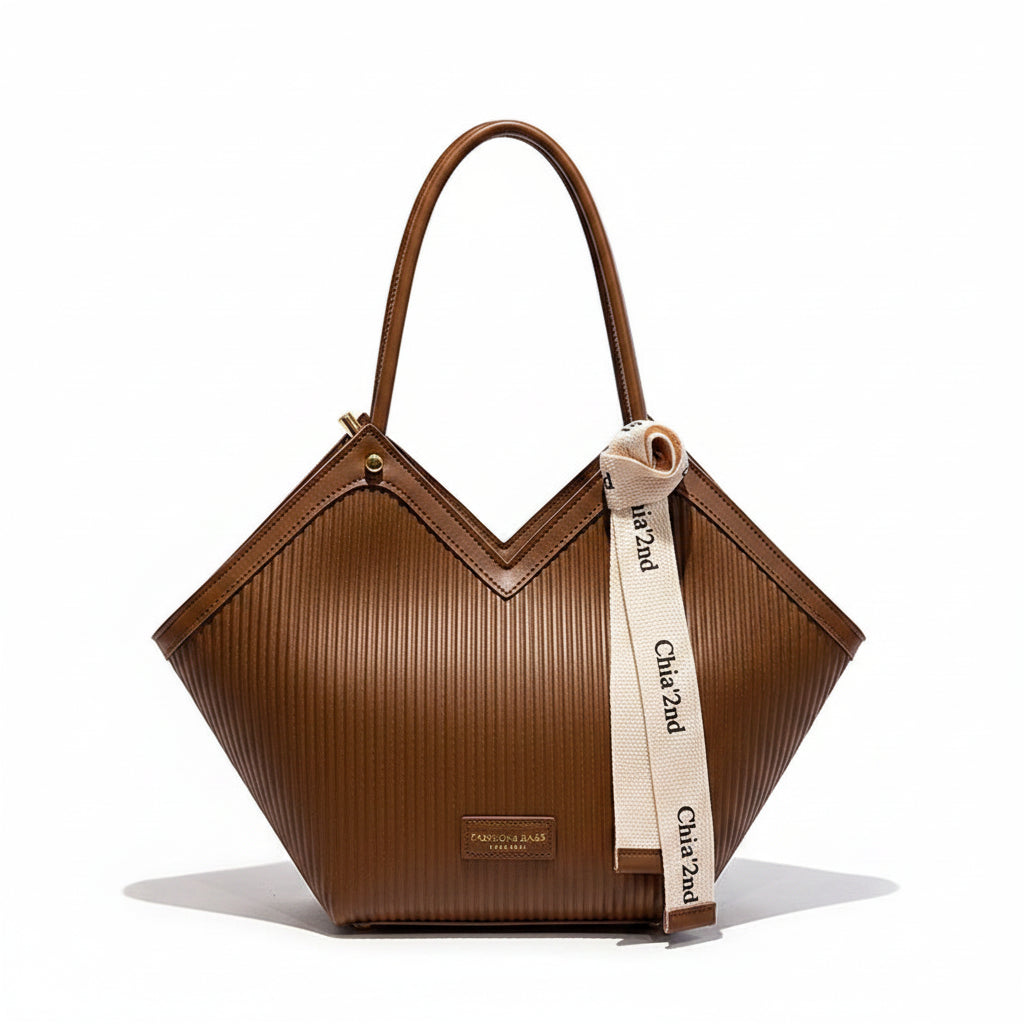 PU Leather Heart-Shaped Tote Bag