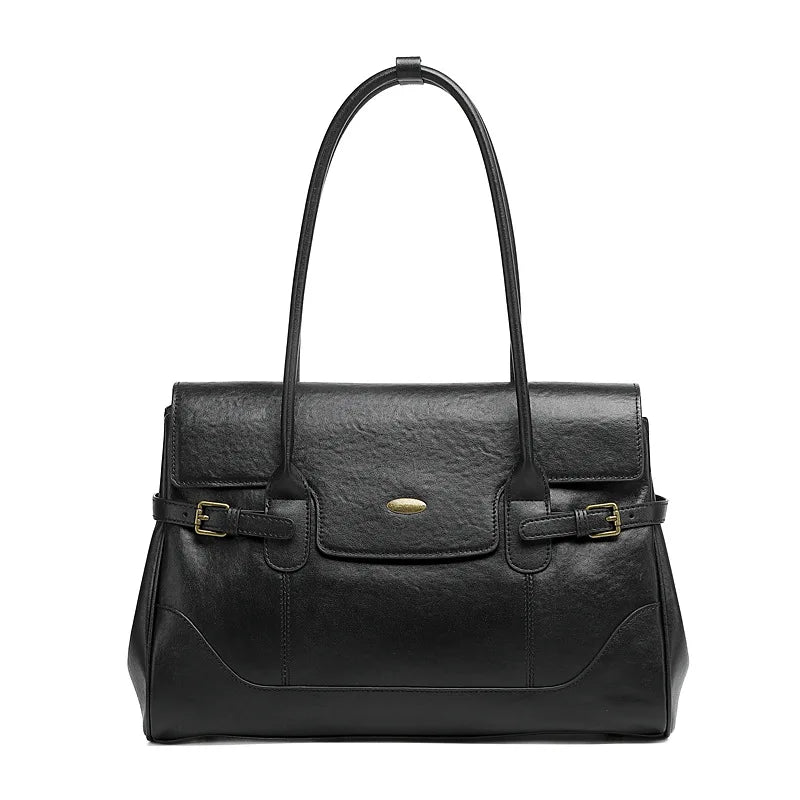 YANATARI Leather Large-Capacity Tote Bag